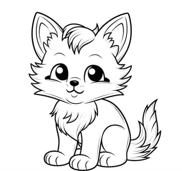 Котенок. Раскраска