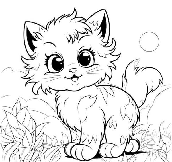 Кошки. Раскраска