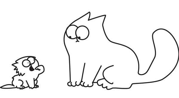 Кошки. Раскраска