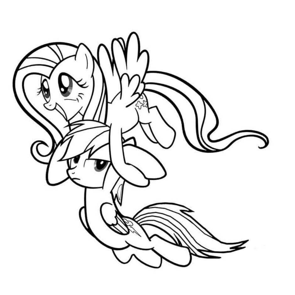 My little Pony раскраска Радуга Дэш