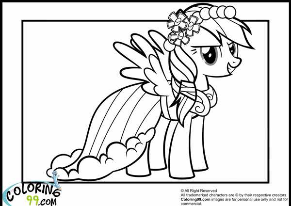 My little Pony раскраска Радуга Дэш