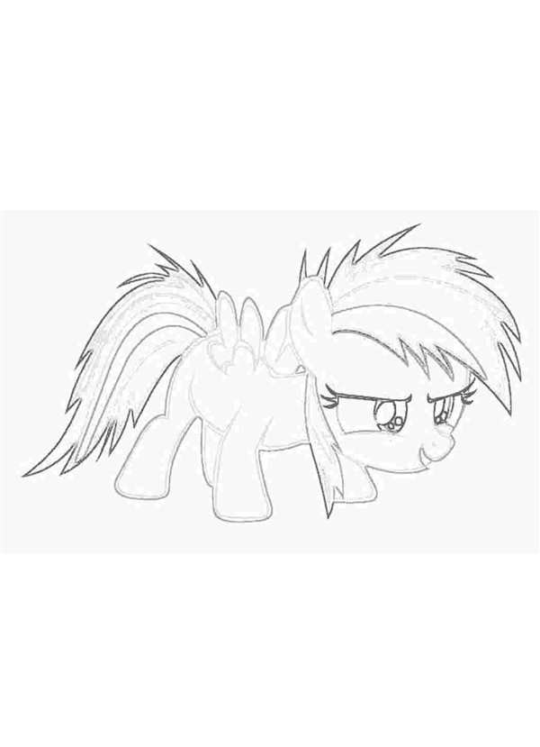 My little Pony раскраска Радуга Дэш