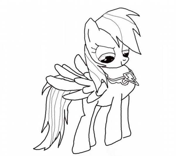 My little Pony раскраска Радуга Дэш