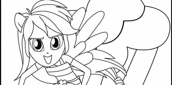 My little Pony раскраска Радуга Дэш