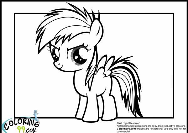My little Pony раскраска Радуга Дэш