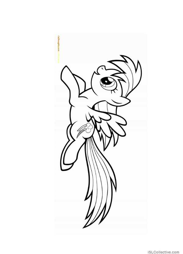 My little Pony раскраска Радуга Дэш
