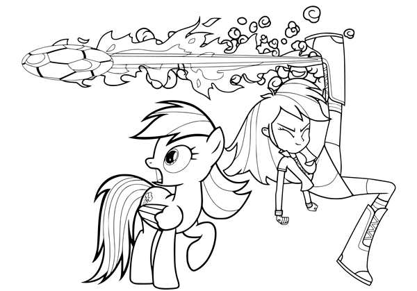 My little Pony раскраска Радуга Дэш