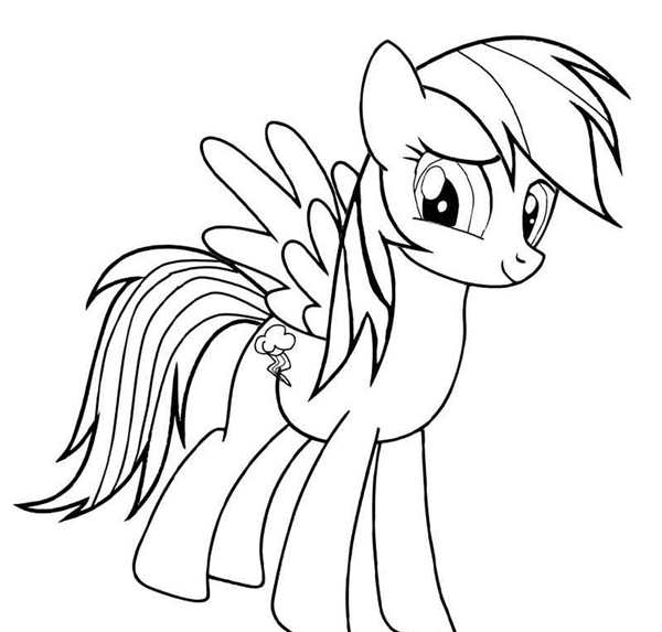 My little Pony раскраска Радуга Дэш