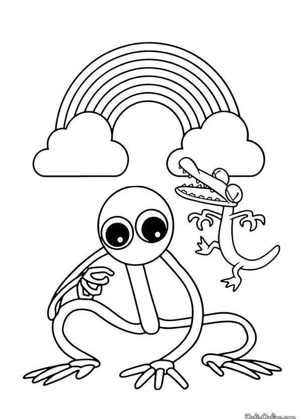 Rainbow friends раскраска