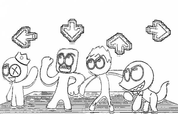 Раскраска Rainbow Friends Всё о любимых героях