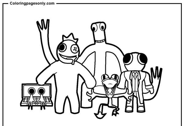 Раскраска Rainbow Friends Всё о любимых героях