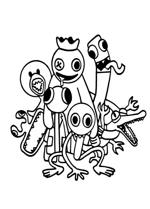 Раскраска Rainbow Friends Всё о любимых героях
