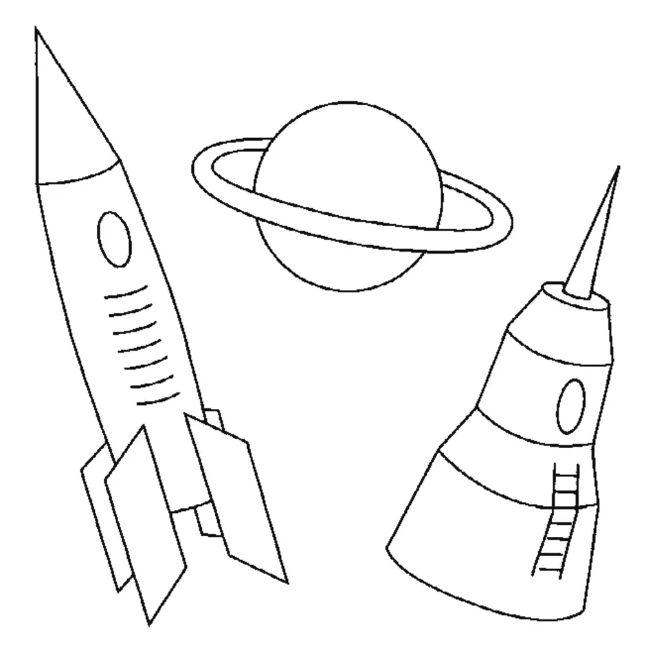 Ракета раскраска