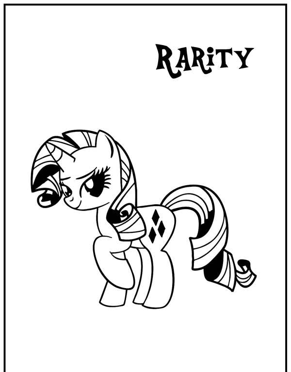 My little Pony раскраска Рарити