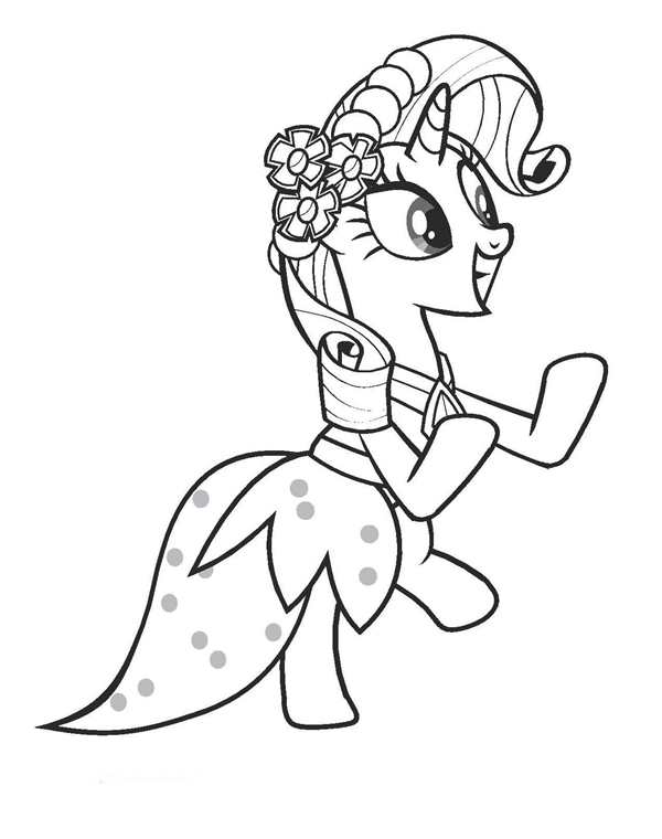 My little Pony раскраска Рарити