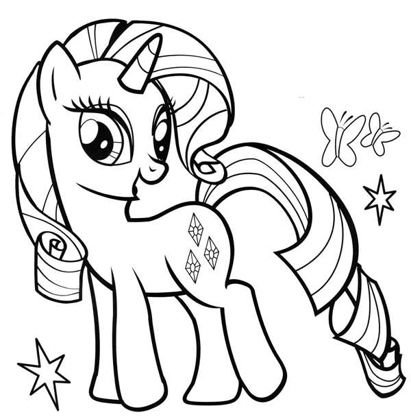My little Pony раскраска Рарити