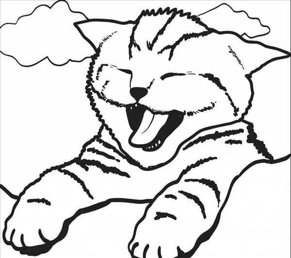Кошки. Раскраска