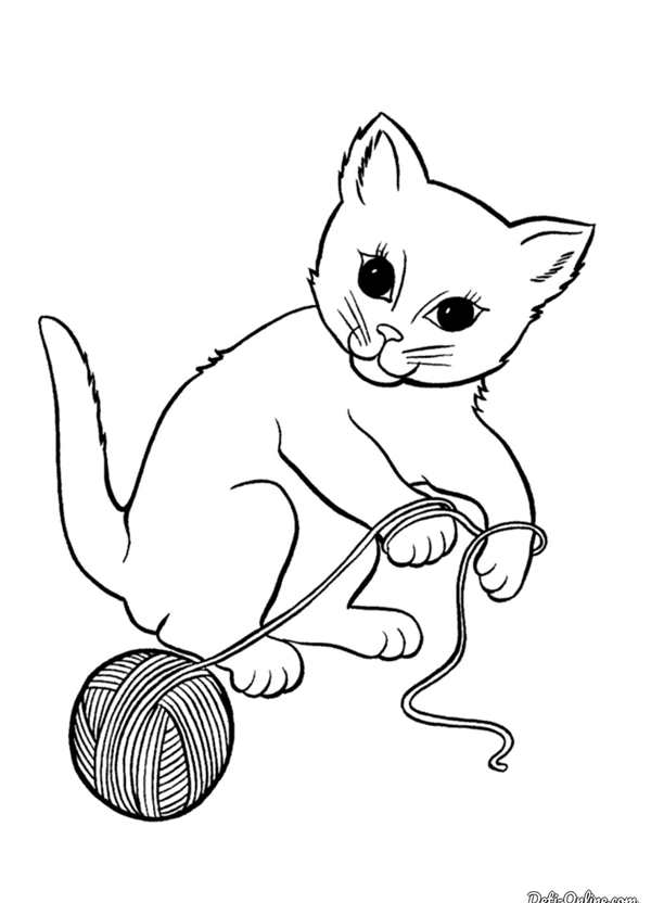 Кошки. Раскраска