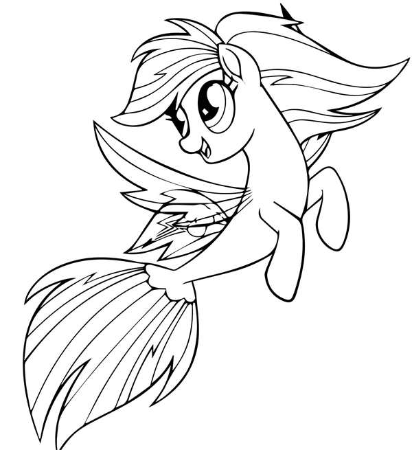 My little Pony раскраска Радуга Дэш