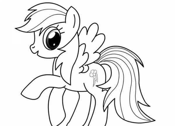 My little Pony раскраска Радуга Дэш