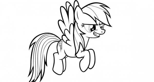 My little Pony раскраска Радуга Дэш