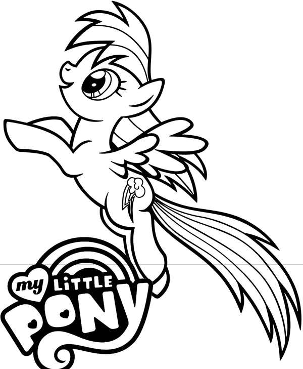 My little Pony раскраска Радуга Дэш