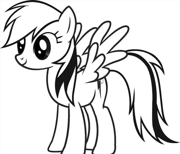 My little Pony раскраска Радуга Дэш