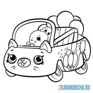 Раскраска Рейнбоу Кейт и Котята