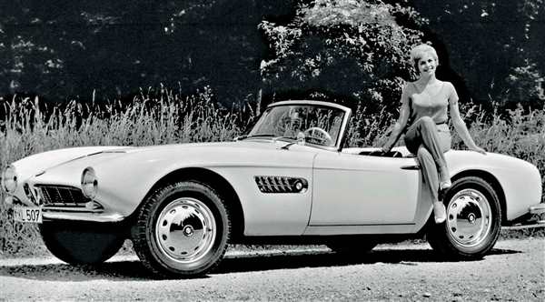 Раскраска Ретро BMW 507 в Классическом Стиле