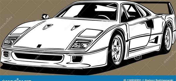 Феррари ф40 рисунок