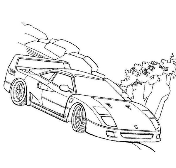Ferrari f40 раскраска