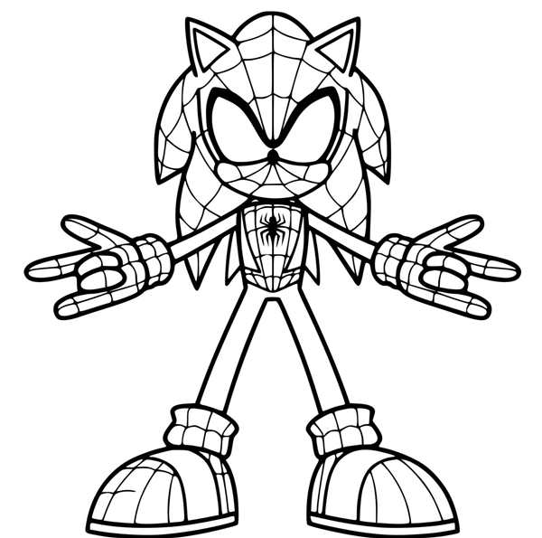 Раскраска Робот Е123 Омега из Sonic