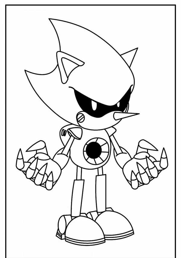 Раскраска Робот Е123 Омега из Sonic