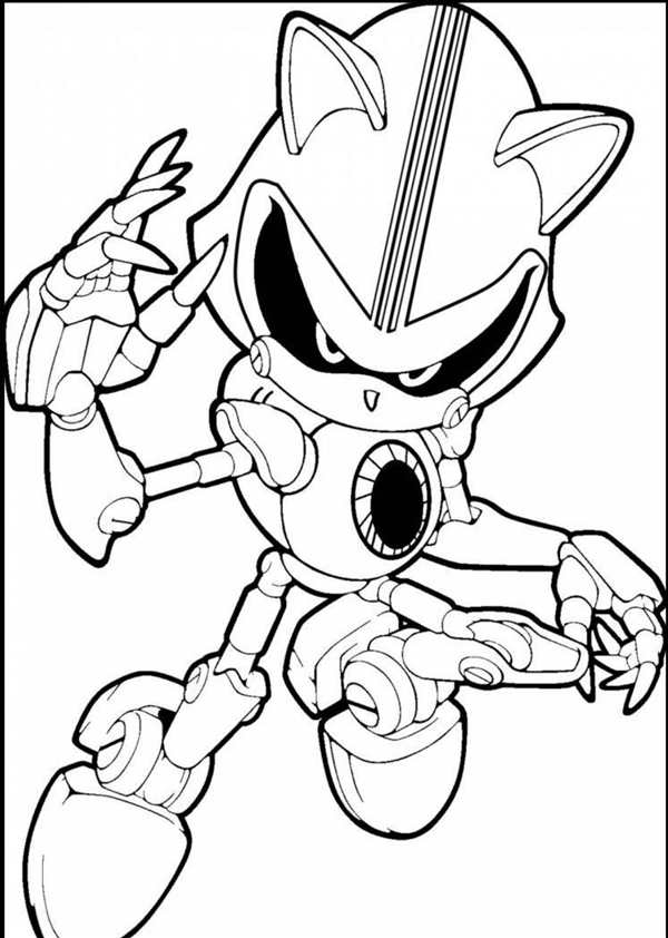 Раскраска Робот Е123 Омега из Sonic