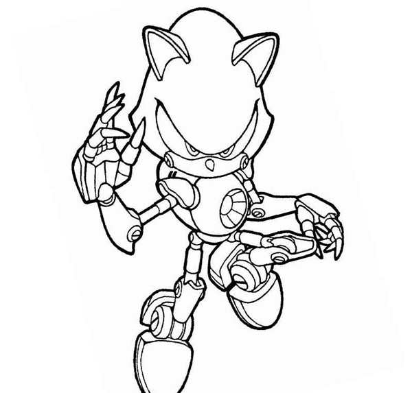 Раскраска Робот Е123 Омега из Sonic