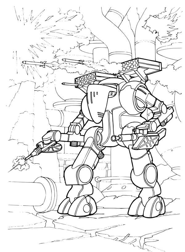 Robots игра раскраски