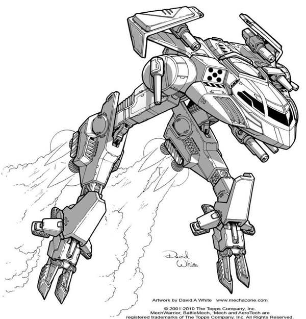 Раскраска Робот против Змеха Zombie Mech