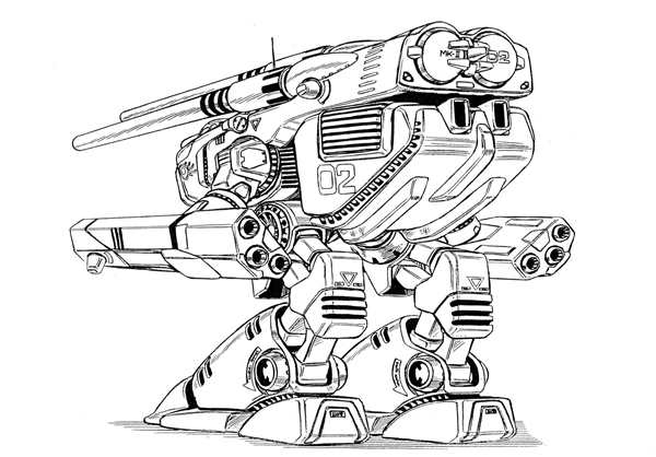 Раскраска Робот против Змеха Zombie Mech