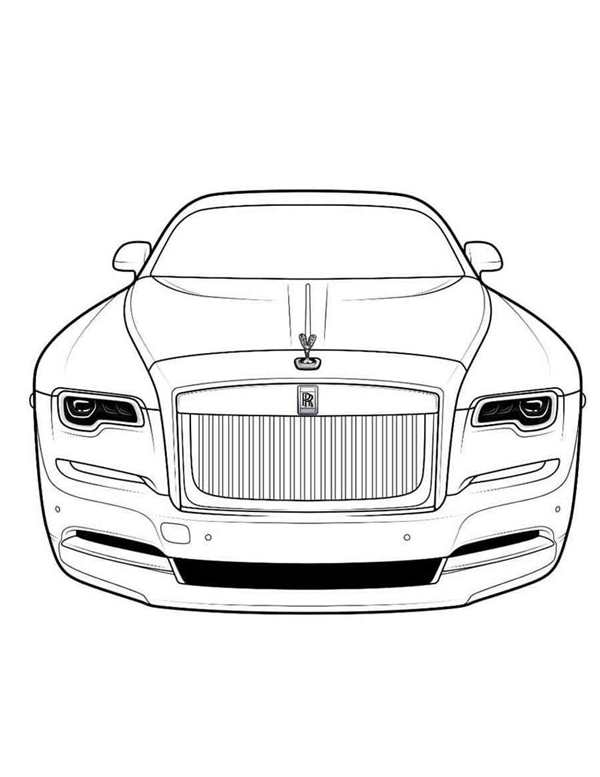 Раскраска RollsRoyce Spectre Волшебный Спектр для Творчества