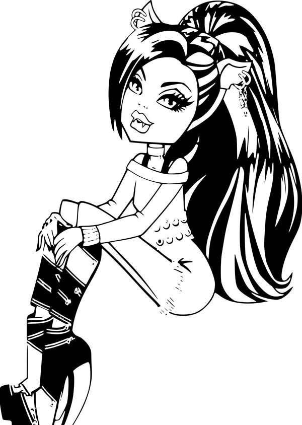 Monster High раскраски Рошель