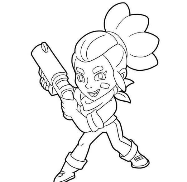 Раскраски Brawl Stars Шелли