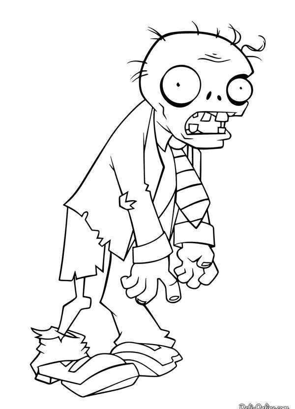 Plants vs Zombies раскраска