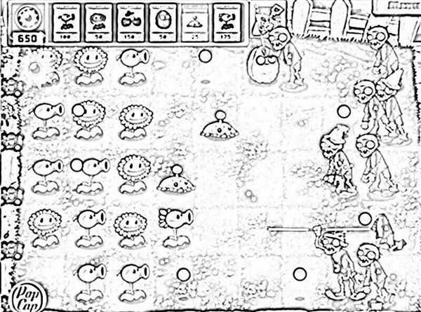 Раскраски Plants vs Zombies 2 растения