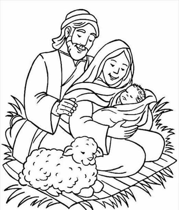 Раскраска Рождества Христос родился
