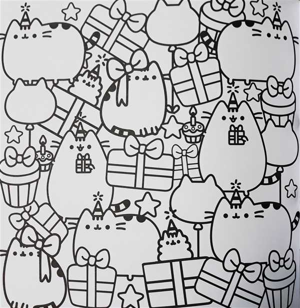Раскраска Рождество Девочка и Кот в МERRY CHRISTMAS