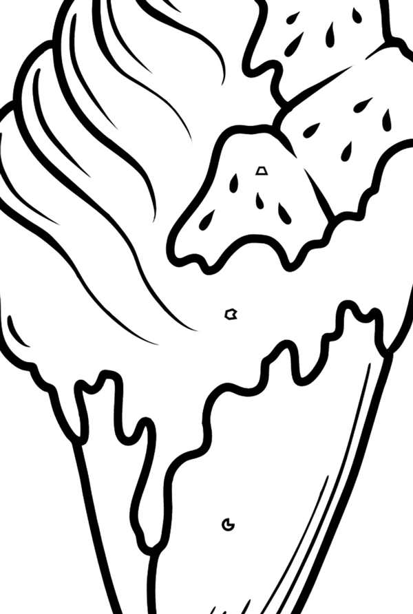 Раскраска Рожок Мороженого С Кроликом rabbit