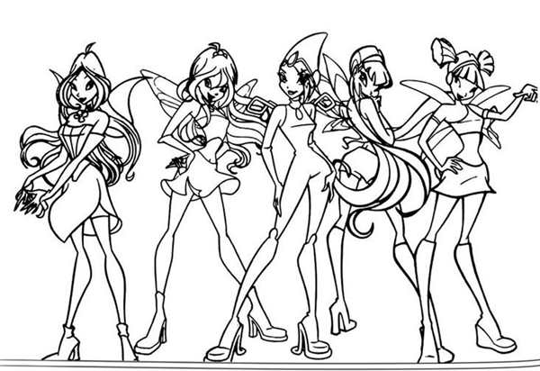Раскраски Winx Стелла