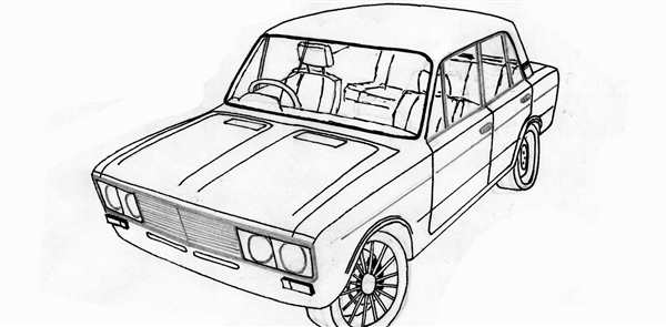 Лада 2107 спереди раскраска