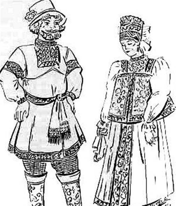 Русские народные раскраски