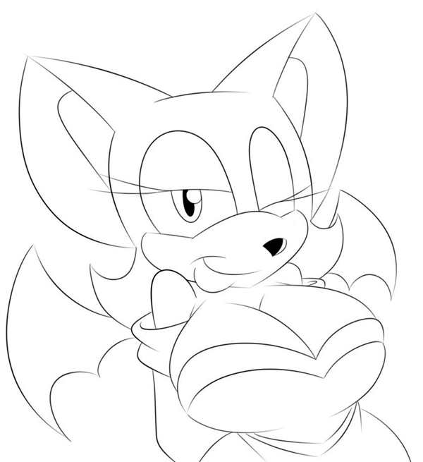 Rouge the bat раскраска